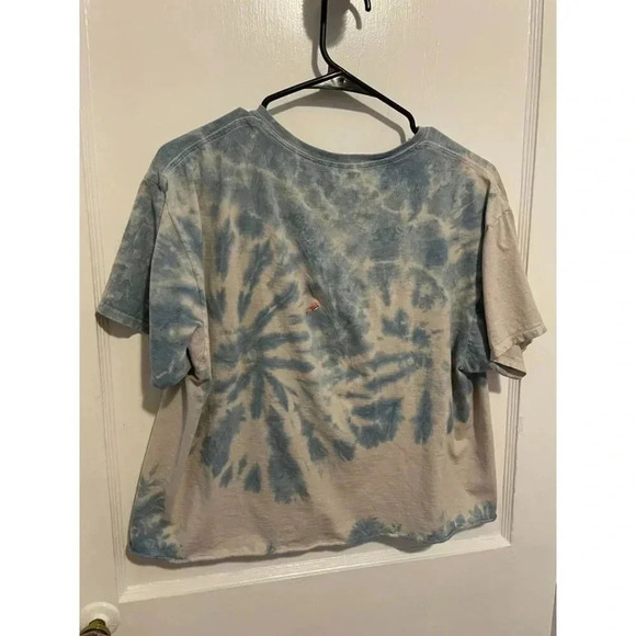 Fruit of the Loom Women's Size Large Blue & white Tie-dyed T-Shirt - Picture 6 of 8